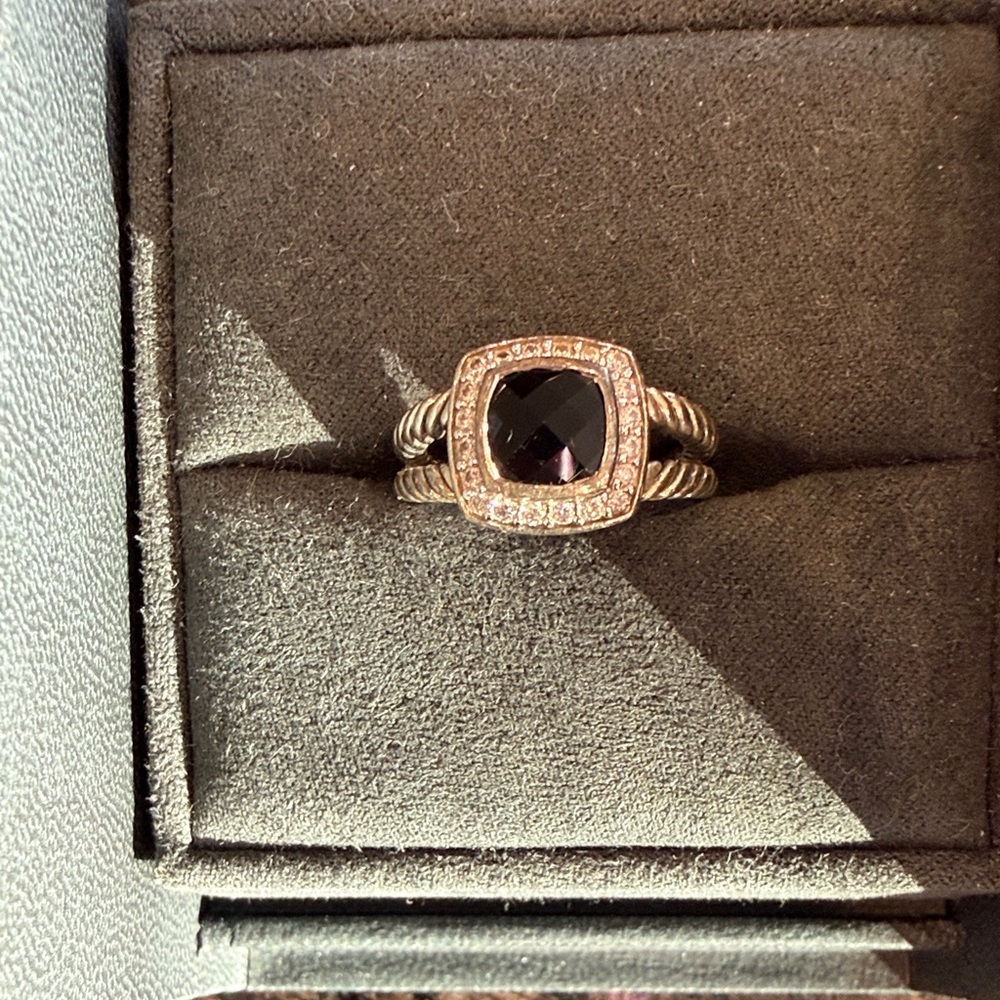 David Yurman Black and Silver Ring